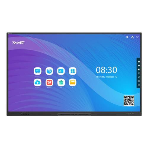 SMART Technologies  Écran d'affichage dynamique Écran plat interactif 2,18 m (86") LED Wifi 400 cd/m² 4K Ultra HD Noir Écran tactile Intégré dans le processeur Android - GX186-V3