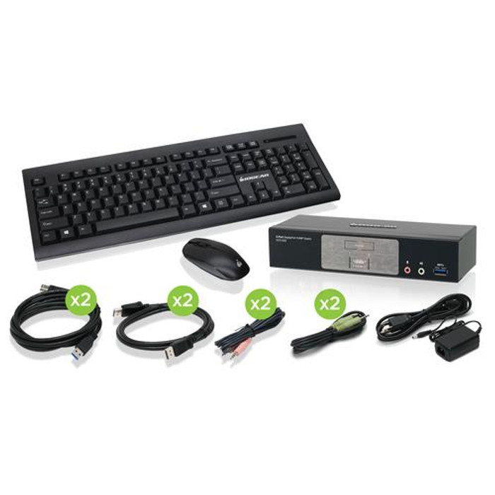 iogear  commutateur écran, clavier et souris Noir - GCS1932-KM