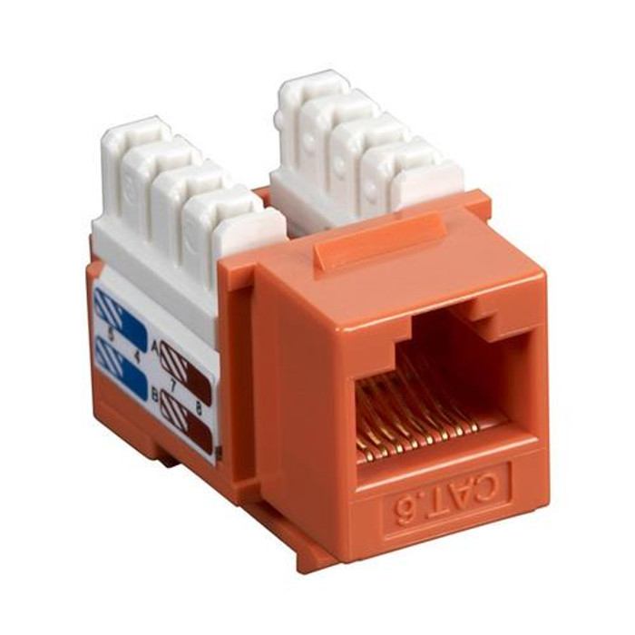 Black Box CAT6 Keystone Jack 5pk - CAT6J-OR-5PAK