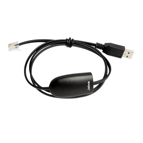 Jabra  changeur de genre de câble RJ-9 USB A Noir - 14201-29