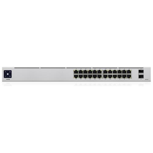 Ubiquiti UniFi 24-Port PoE Géré L2/L3 Gigabit Ethernet (10/100/1000) Connexion Ethernet, supportant l'alimentation via ce port (PoE) 1U Argent - USW-24-POE