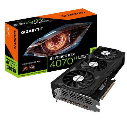 GIGABYTE GeForce RTX 4070 Ti SUPER WINDFORCE OC 16G NVIDIA 16 Go GDDR6X - GV-N407TSWF3OC-16GD