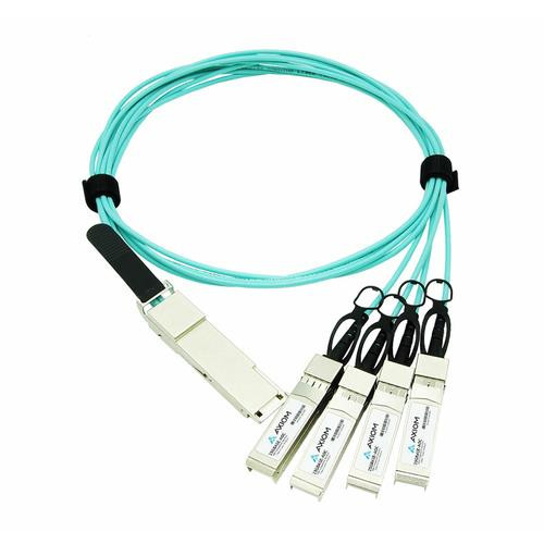 Axiom  câble InfiniBand et à fibres optiques QSFP28 4x SFP28 Couleur aqua - JNP-100G-AOCBO-3M-AX