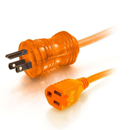 C2G  câble électrique Orange 7,62 m NEMA 5-15P NEMA 5-15R - 48074