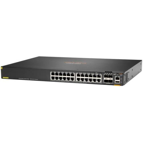 HPE Aruba Networking CX 6200F 24G Class-4 PoE 4SFP 370W Géré L3 Gigabit Ethernet (10/100/1000) Connexion Ethernet, supportant l'alimentation via ce port (PoE) 1U - S0M82A#ABA