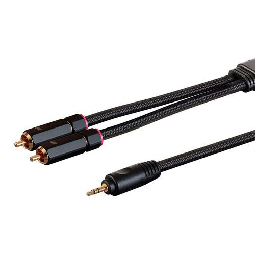 Monoprice Onix Series câble audio 7,6 m 3,5mm 2 x RCA Noir - 38084
