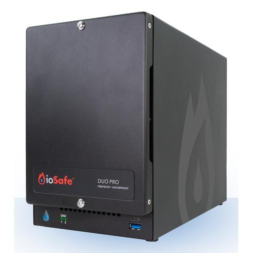 ioSafe Duo Pro boîtier de disques 24 To Bureau Noir - 72410-1942-1200