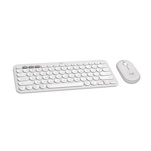 Logitech  clavier Souris incluse Universel RF sans fil + Bluetooth QWERTY Anglais Blanc - 920-012201
