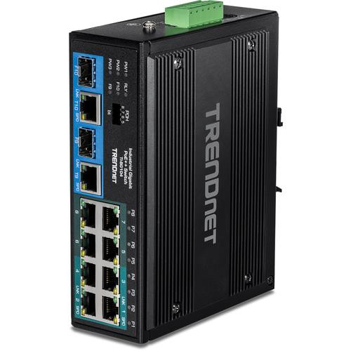 Trendnet  commutateur réseau Non-géré Gigabit Ethernet (10/100/1000) Connexion Ethernet, supportant l'alimentation via ce port (PoE) Noir - TI-BG104