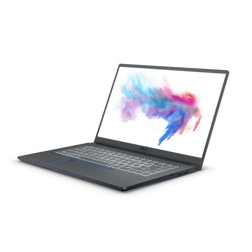 MSI Prestige 15 A10SC-018CA Intel® Core™ i7 i7-10710U Ordinateur portable 39,6 cm (15.6") Full HD 16 Go DDR4-SDRAM 512 Go SSD NVIDIA® GeForce® GTX 1650 Max-Q Wi-Fi 6 (802.11ax) Windows 10 Pro Gris - PRESTIGE 15 A10SC-018CA