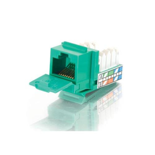 C2G Cat5E 90° Keystone Jack Green - 35207