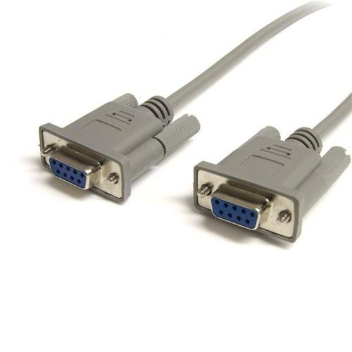StarTech.com Câble null modem série DB9 a fils croisés de 7,6 m - F/F - Gris - SCNM9FF25