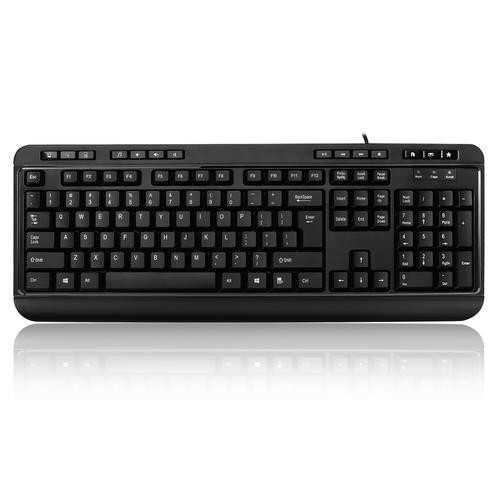 Adesso  clavier Universel USB QWERTY Anglais américain Noir - AKB-132HB