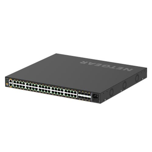 NETGEAR GSM4248P Géré L2/L3/L4 Gigabit Ethernet (10/100/1000) Connexion Ethernet, supportant l'alimentation via ce port (PoE) 1U Noir - GSM4248P-100NAS