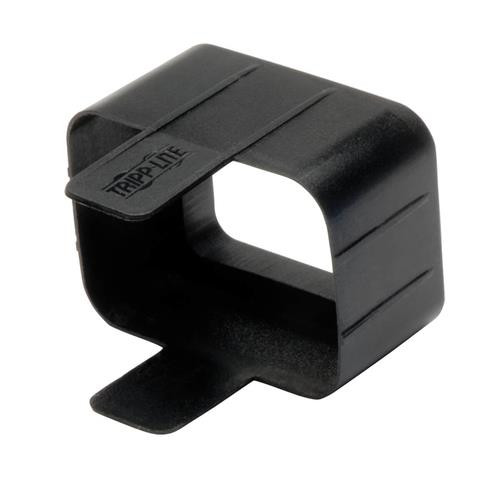 Tripp Lite Les inserts à verrouillage de fiche maintiennent les cordons d'alimentation C20 solidement branchés aux prises C19, couleur NOIRE, Paquet de 100 - PLC19BK