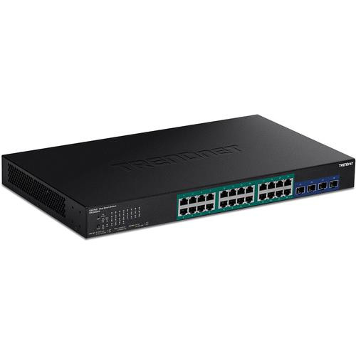 Trendnet  commutateur réseau Géré L2/L4 Gigabit Ethernet (10/100/1000) Connexion Ethernet, supportant l'alimentation via ce port (PoE) 1U Noir - TPE-30284