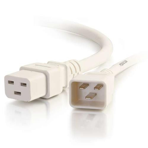 C2G 8ft, IEC320C20/IEC320C19 Blanc 2,4 m Coupleur C20 Coupleur C19 - 17749