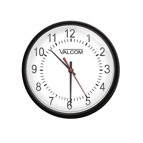 Valcom  Horloge murale et de table Horloge analogique Cercle Noir, Blanc - VIP-A12A