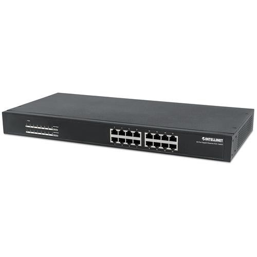 Intellinet  commutateur réseau Non-géré L2 Gigabit Ethernet (10/100/1000) Connexion Ethernet, supportant l'alimentation via ce port (PoE) 1U Noir - 560993