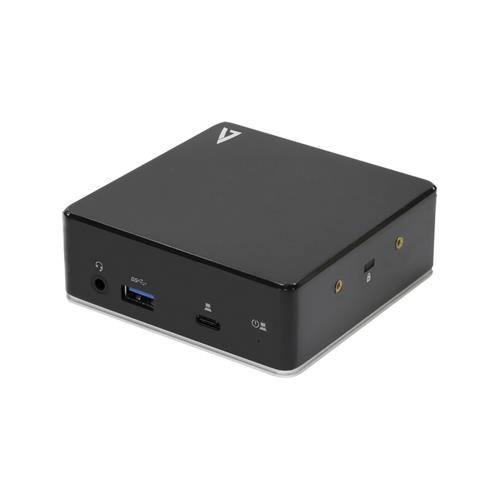 V7 Station d’accueil USB-C universelle avec double port HDMI, ensemble prises audio 3,5 mm, Gigabit Ethernet, 3 ports USB 3.1 et puissance en sortie 85 W - UCDDS1080P