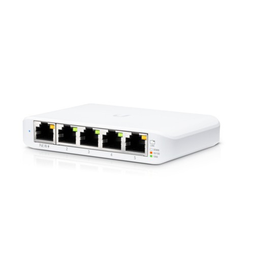 Ubiquiti UniFi USW Flex Mini Géré Gigabit Ethernet (10/100/1000) Connexion Ethernet, supportant l'alimentation via ce port (PoE) Blanc - USW-FLEX-MINI