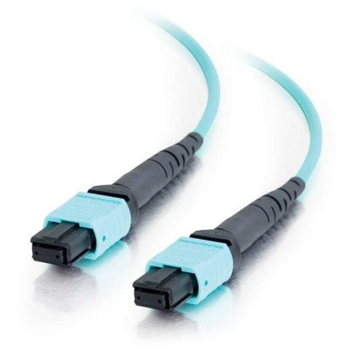 C2G  câble InfiniBand et à fibres optiques 10 m MPO OFNR Noir, Turquoise - 31311