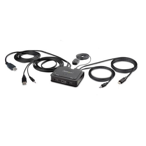 StarTech.com  commutateur écran, clavier et souris Noir - C2-H46-UAC-CBL-KVM