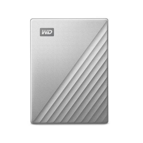 Western Digital  disque dur externe 4 To USB Type-C 3.2 Gen 1 (3.1 Gen 1) Argent - WDBPMV0040BSL-WESN