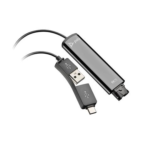 HP Poly Adaptateur Poly DA75 USB vers QD Noir TAA - 786C6AA