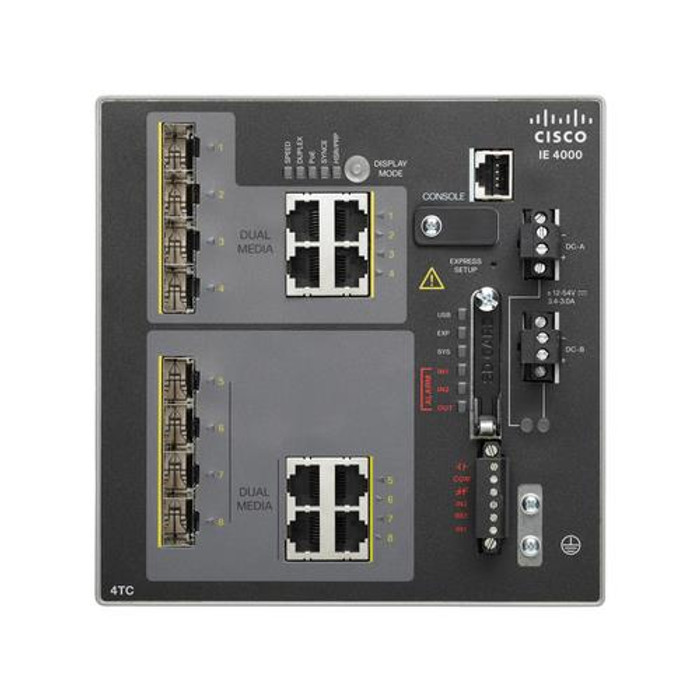 Cisco  commutateur réseau Géré L2/L3 Gigabit Ethernet (10/100/1000) Noir - IE-4000-4TC4G-E