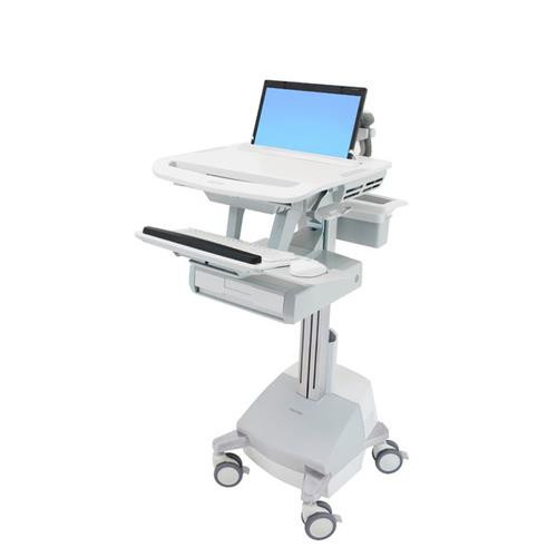 Ergotron StyleView Aluminium, Gris, Blanc Ordinateur portable Panier multimédia - SV44-1111-1