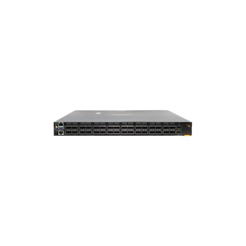 HPE Aruba 9300-32D 32p 100/200/400G QSFP-DD 2p 10G SFP+ Front-to-Back 6 Fans 2 AC PSU Géré L3 1U - R9A29A#B2B