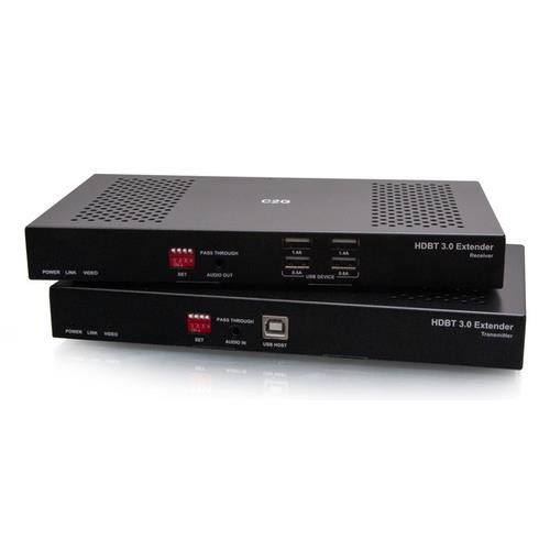 C2G Boîtier prolongateur TX HDMI HDBaseT + USB-B vers A + RS232 sur Cat vers boîtier RX (18 Gbit/s) 4K 60 Hz jusqu'à 100 m - 30055