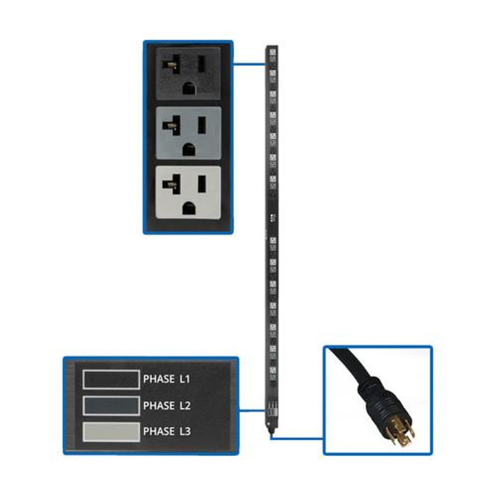 Tripp Lite  unité de distribution d'énergie 42 sortie(s) CA 0U Noir - PDU3V6L2120LV