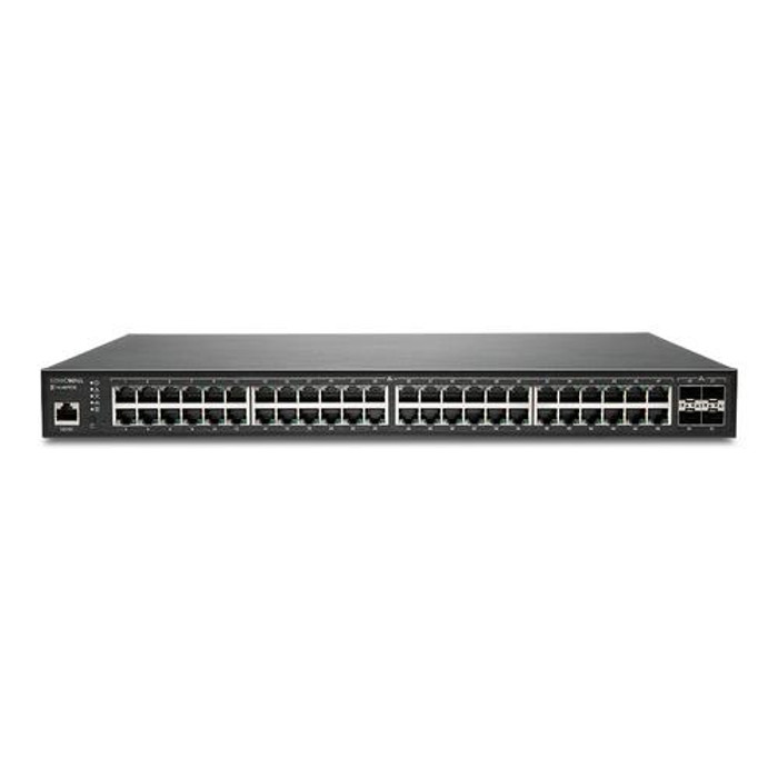 SonicWall SWS14-48FPOE Géré L2 Gigabit Ethernet (10/100/1000) Connexion Ethernet, supportant l'alimentation via ce port (PoE) 1U Noir - 02-SSC-8382