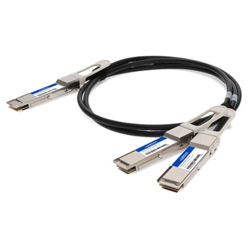 AddOn Networks  câble InfiniBand et à fibres optiques 2,5 m 2xQSFP28 QSFP-DD Noir, Argent - CAB-D-2Q-200G-2-5M-AO