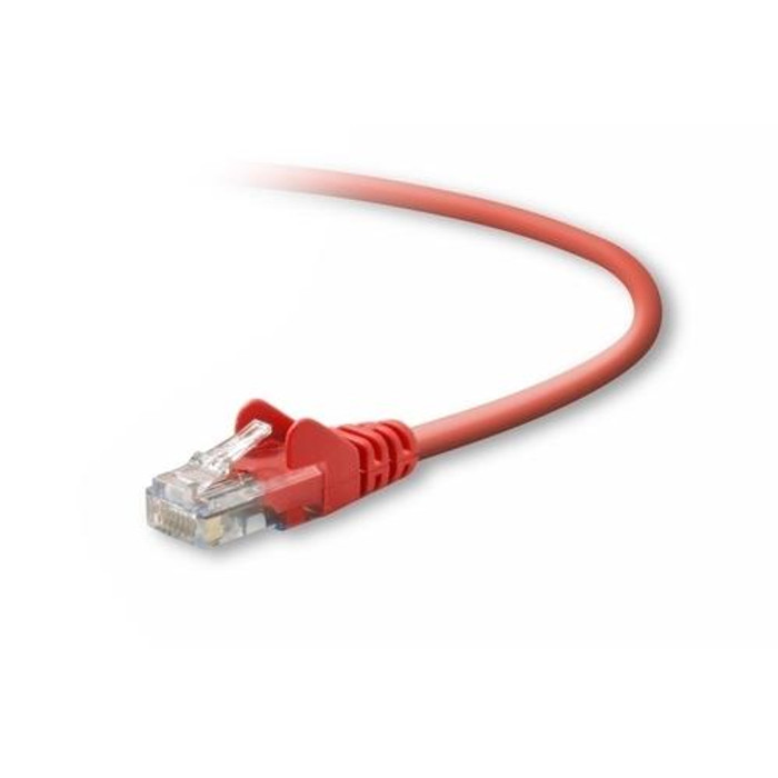 Belkin Cat5e Patch Cable, 15ft, 1 x RJ-45, 1 x RJ-45, Red câble de réseau Rouge 4,57 m - A3L791-15-RED-S