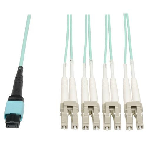 Tripp Lite  câble InfiniBand et à fibres optiques 1,83 m MTP 8x LC Noir, Turquoise - N844-02M-8LC-P