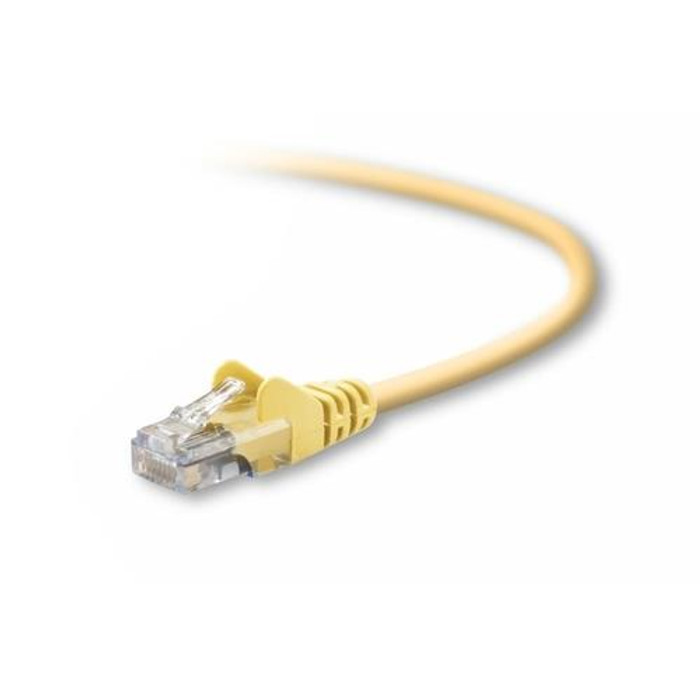 Belkin Cat5e, 2ft, 1 x RJ-45, 1 x RJ-45, Yellow câble de réseau Jaune 0,6 m - A3L791-02-YLW-S