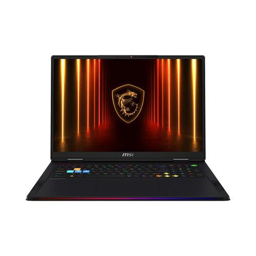 MSI Raider 18 HX AI A2XWJG-438CA Intel Core Ultra 9 285HX Ordinateur portable 45,7 cm (18") UHD+ 64 Go DDR5-SDRAM 4 To SSD NVIDIA GeForce RTX 5090 Wi-Fi 7 (802.11be) Windows 11 Pro Noir - RAIDER 18 HX AI A2XWJG-438CA