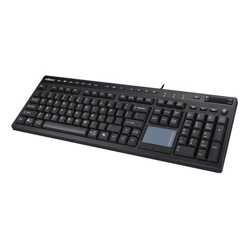 Adesso  clavier Universel USB QWERTY Anglais américain Noir - AKB-445UB
