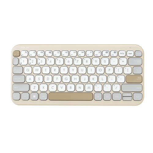 ASUS Marshmallow Keyboard KW100 clavier Maison Bluetooth QWERTY Anglais américain Beige - 90XB0880-BKB130