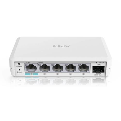 EnGenius  commutateur réseau L2 Gigabit Ethernet (10/100/1000) Connexion Ethernet, supportant l'alimentation via ce port (PoE) Blanc - EXT1106