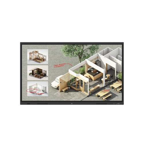 LG CreateBoard Standard tableau blanc interactif 190,5 cm (75") 3840 x 2160 pixels Écran tactile Noir - 75TR3DQ-B