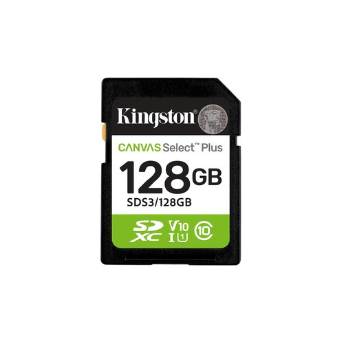 Kingston Technology 128 Go SDXC Canvas Select Plus Gen3 150 Mo/s C10 UHS-I U1 V10 - SDS3/128GB