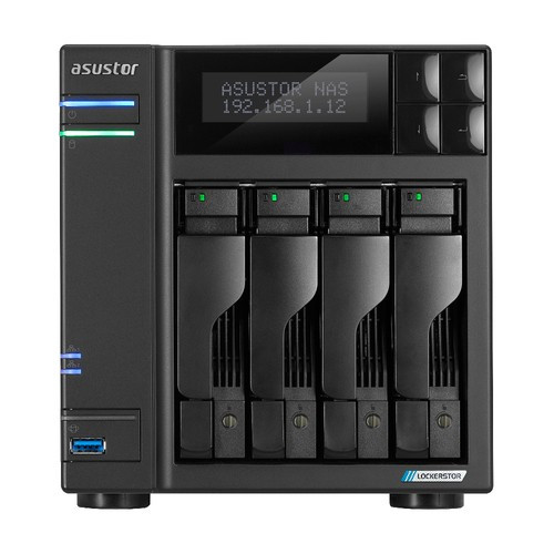 Asustor LOCKERSTOR 4 Gen2+ NAS Bureau Intel® Celeron® N5105 4 Go DDR4 ADM Noir - AS6704T V2