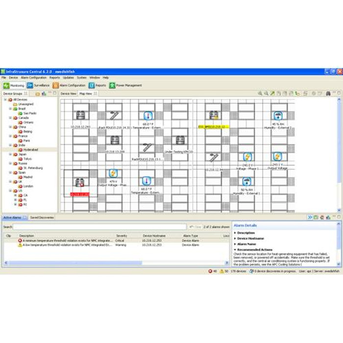 APC StruxureWare Central Gestion de réseau - AP95500