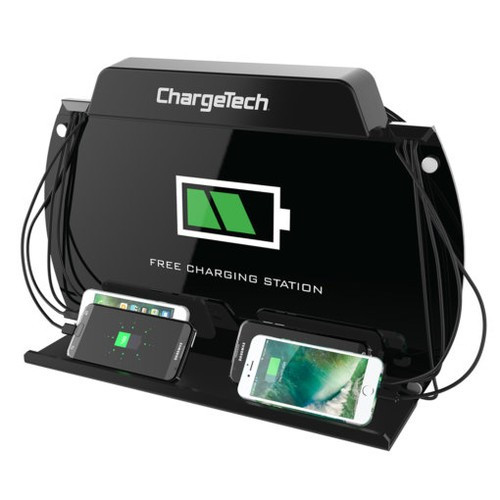 ChargeTech  Organiseur de station de chargement Mural Noir - CT-300061