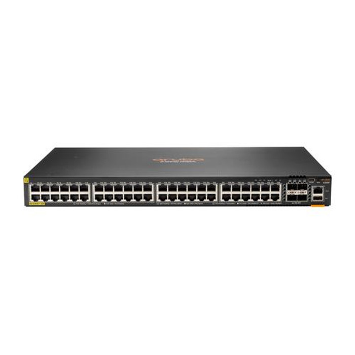 HPE Aruba Networking Aruba 6200F 48G Class4 PoE 4SFP+ 740W Géré L3 Gigabit Ethernet (10/100/1000) Connexion Ethernet, supportant l'alimentation via ce port (PoE) 1U Noir - JL728A#B2E