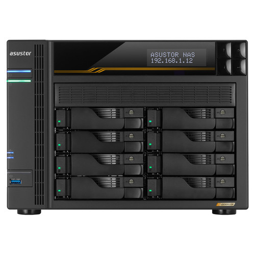 Asustor AS6808T – LOCKERSTOR 8 Gen3 NAS Bureau AMD Ryzen V3C14 16 Go DDR5 ADM Noir